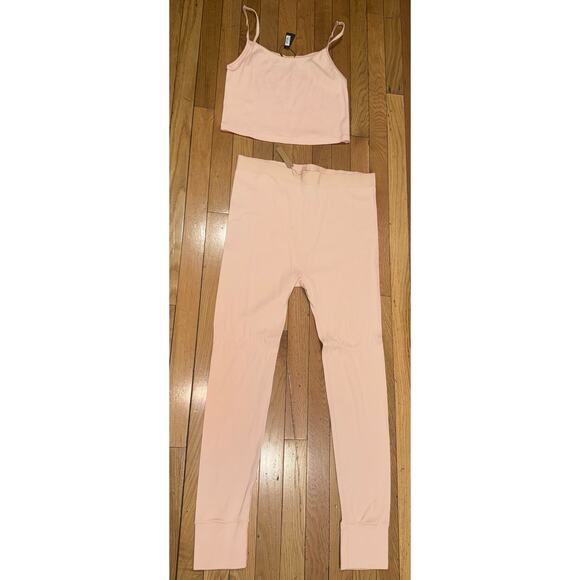 READ* Skims Sleep Set XL Tank Top & 2X leggings quartz pink logo pajama lounge - Picture 4 of 10